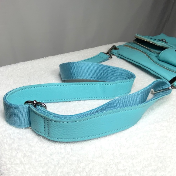 Fossil Light Blue Leather Crossbody - Picture 10 of 16